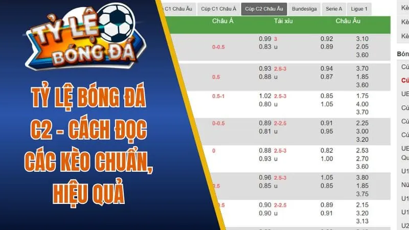 Tỷ lệ bóng đá C2